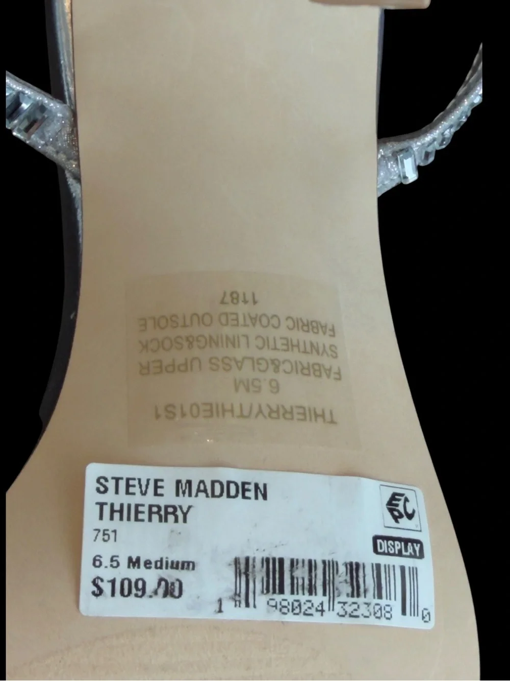 Steve Madden Thierry Silver Rhinestone Crystal Strappy Ankle Wrap Stiletto Heels
